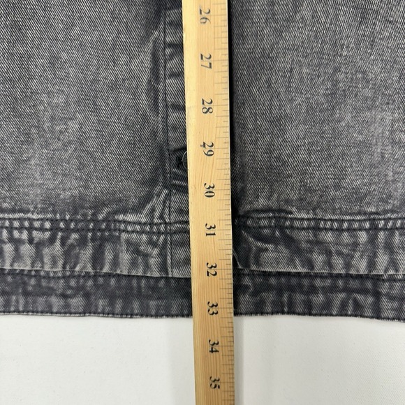 We The Free People Madison City Denim Jacket Womens Small Chore Black Western - Picture 10 of 10